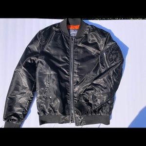 Black bomber jacket